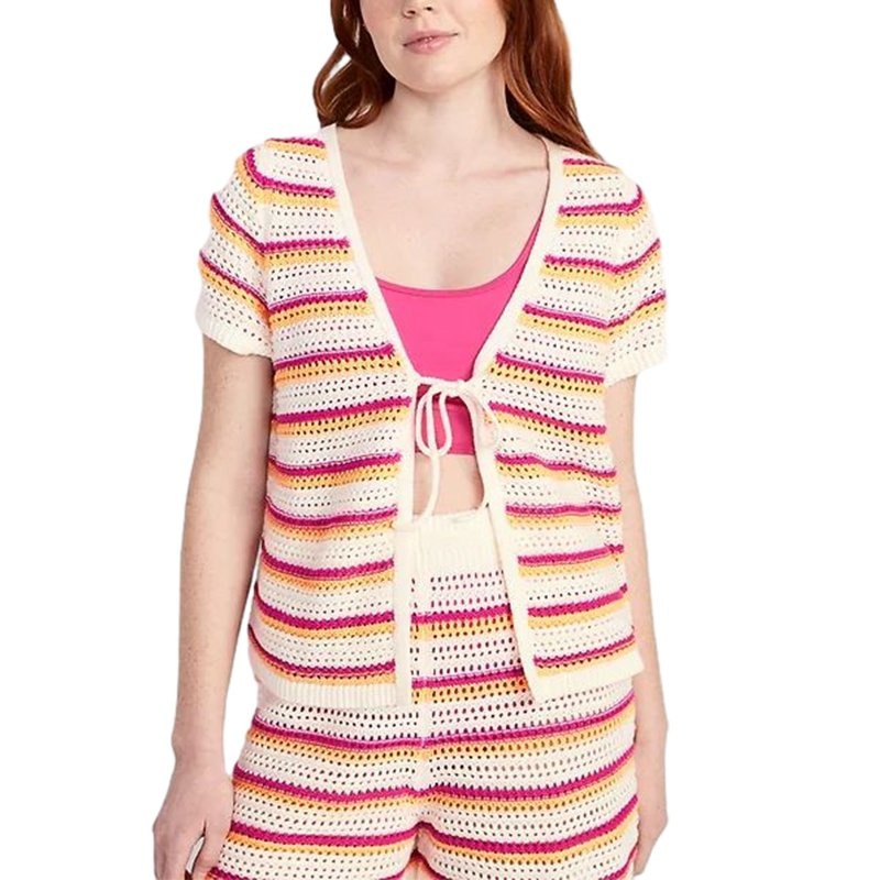 Summer Breathable Knit Cardigan – Ladies Sweater and Striped Sweater price|S/M/L/Customized Size