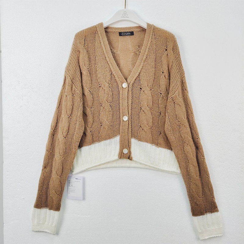 Wholesale Factory Customized Sweater Loose Knit Jacket Ladies V-Neck Cardigan – Ladies Sweater and Customized Factory Sweaters price|S/M/L/Customized Size