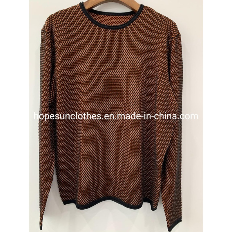 Wholesaler Manufacturer Men Jacquard Pattern Pullover Sweatshirts Knitwear Sweater – Jumper and Sudaderas price|S
