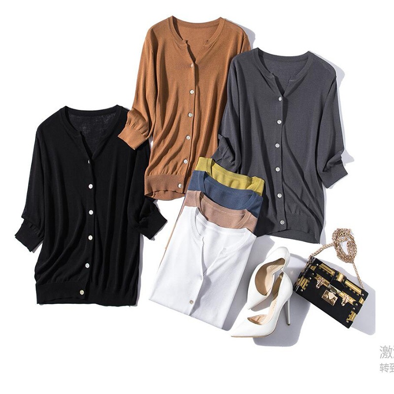 Women Knitted Casual Lady Summer Thin Beach Cardigan Short Sweaters – Autumn Winter Sweater and Fashion Sweater price|S, M, L