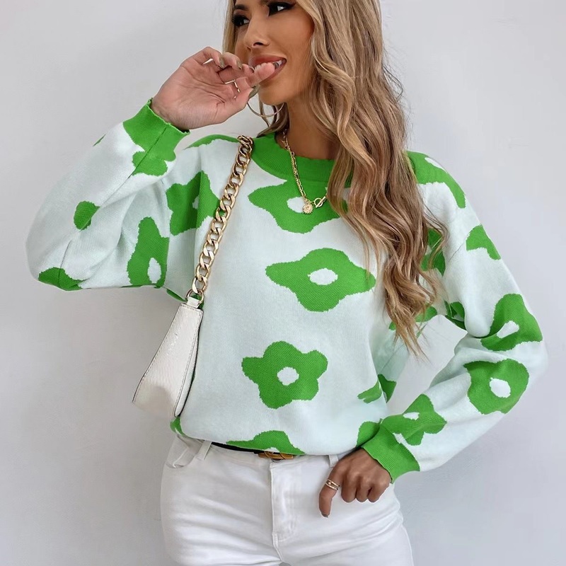 Autumn Winter New Factory Knitted Sweater Women Crew Neck Sweater Custom Sweater – Knitted Sweater Women and Crew Neck Sweater price|S