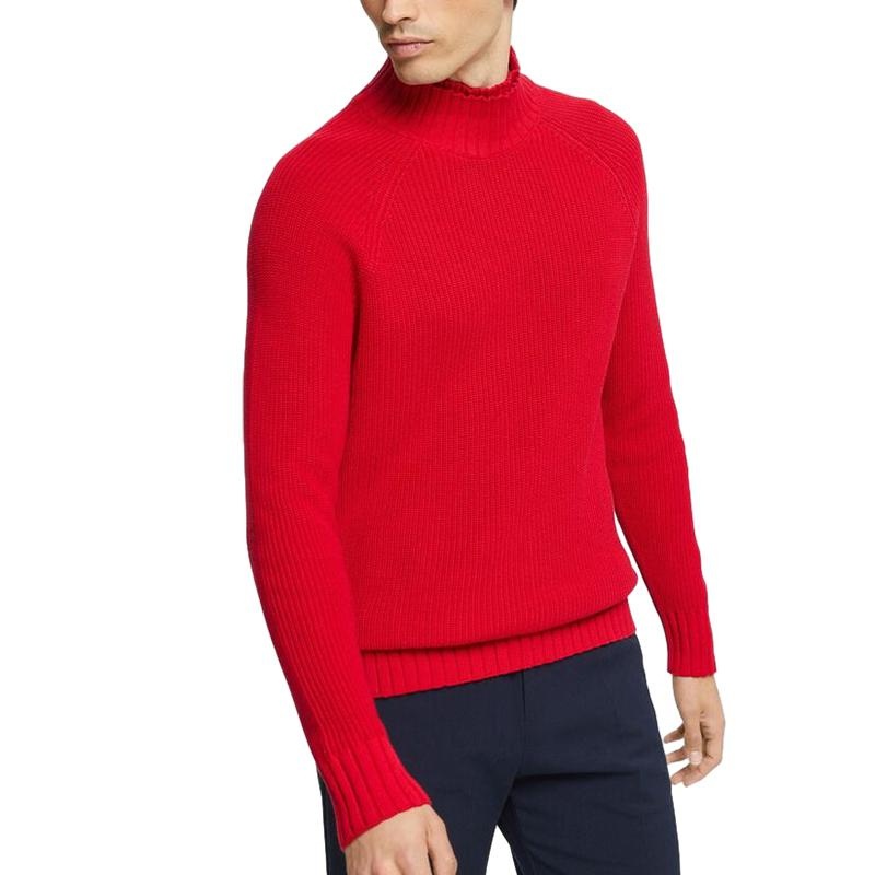 Custom Color Mens Winter Bottom Shirt Slim Warm Knit Pullover Double Layer Neckline Turtleneck Sweater for Men – Mens Sweater and Striped Sweater price|S, S/M/L/Customized Size