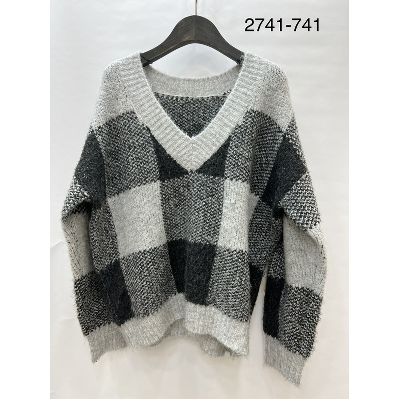 Custom Logo Cotton Wool Cashmere Crew Neck Knitted Womens Sweaters Pullover Oversized Pattern Sweater – Sweater Top and Pullovers price|S