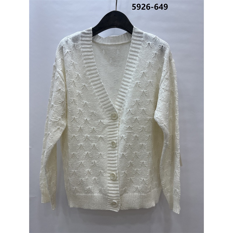 Custom Soild Color Autumn Loose Knitted Pullover Women Cardigan Sweater with Buttons – Pullovers and Knitted Pullovers price|S