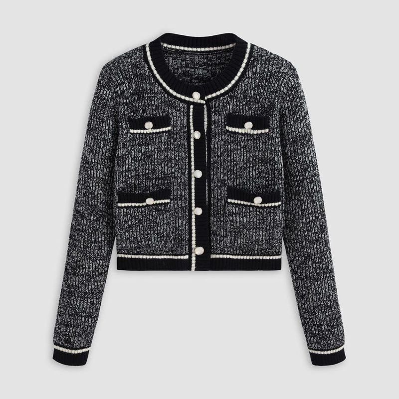 Elegant Ladies Clothing Custom Knitted Jacket Button Top Winter Sweater Cardigan – Vintage Button Cardigan and Multi-Color Cardigan price|S/M/L/Customized Size
