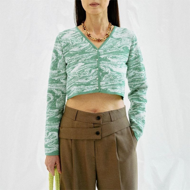 Green Cardigan – Ladies Sweater and Striped Sweater price|S/M/L/Customized Size