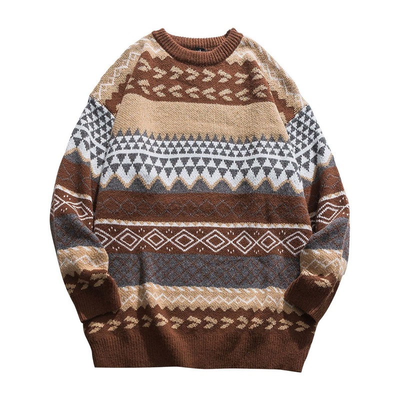 New Autumn Winter Round Collar Printed Sweater – Sweater and Hoodies price|S