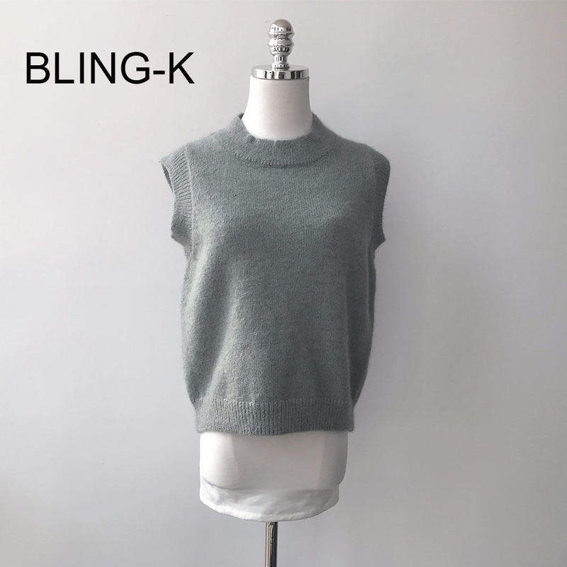Recycled Polyester with Grs Certificate Crew Neck Vest Women Sweater – Women Clothing and Knitted Sweater price|S