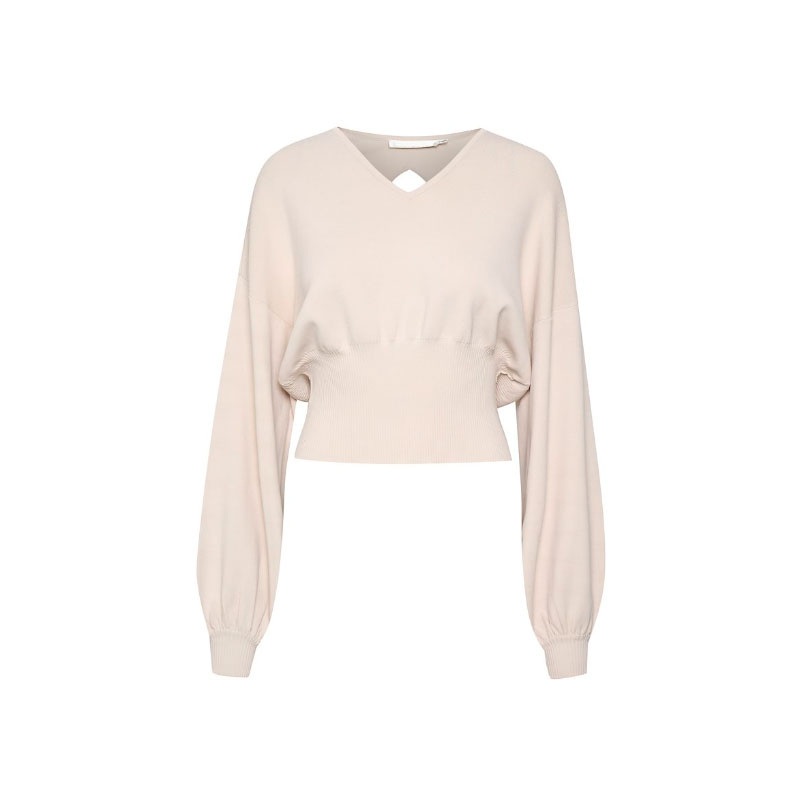 Sexy Backless Solid Color Women Pullover Crew Neck Viscose Knitting Sweater – Sweater and Pullover price|S