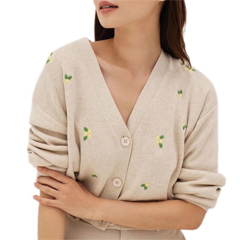 Slim and Thin Lantern Sleeve Sweater Ladies Waffle Cardigan Buttonless Knit Women Cardigan – Ladies Sweater and Striped Sweater price|S, S/M/L/Customized Size