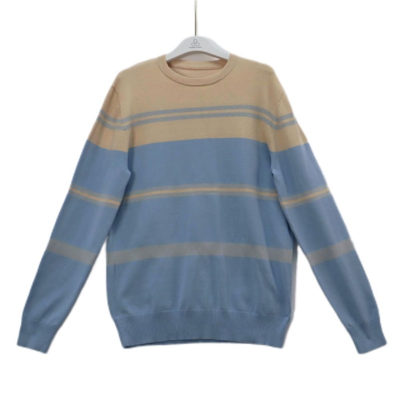 Source Factory Wholesale Jumpers Striped Sweatshirt Custom Logo Mens Pullover Sweater – Warm Pullover Sweater and Stylish Pullover Sweater price|S/M/L/Customized Size
