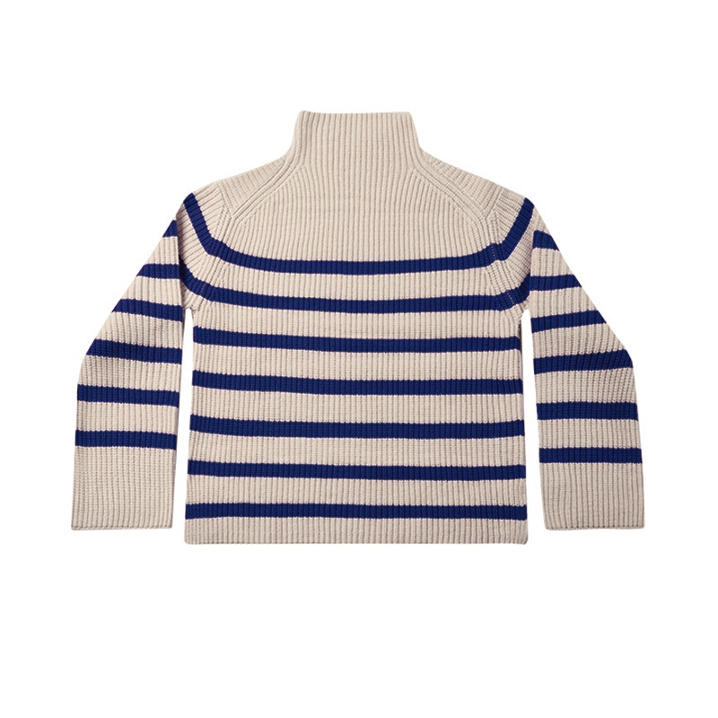 Striped Knit Ribbed Jumper Long Sleeve Fashion Loose Pullover High Quality Womens Casual Turtleneck Sweater – Long Sleeve Sweater and Women Turtleneck Sweater price|S/M/L