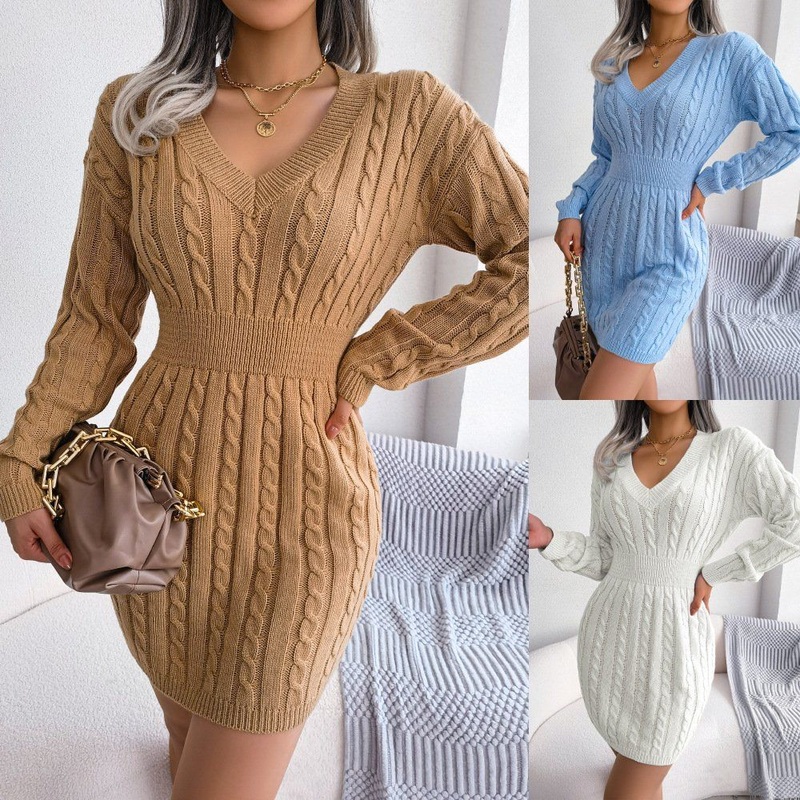 Trend Women S Sweater Dress Autumn Knitwear Sexy Clothing – Sweater Dress and Knitted Dress price|S