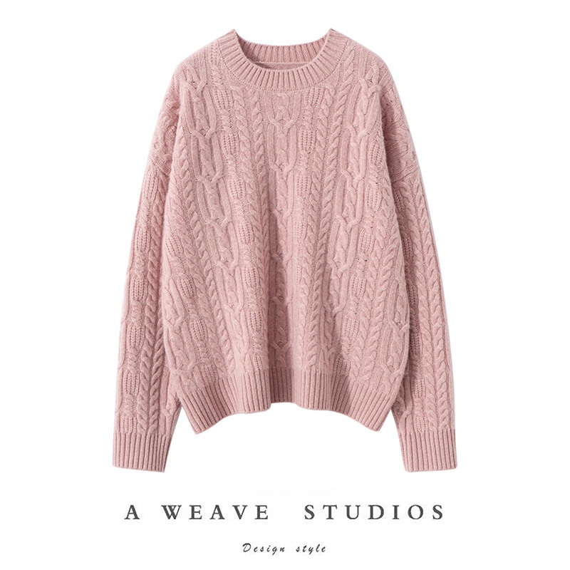 Wholesale Customizable Thicken Pure Cashmere Sweater Womens Pullover Round Neck – White and Black price|S-XXXL,Customizable