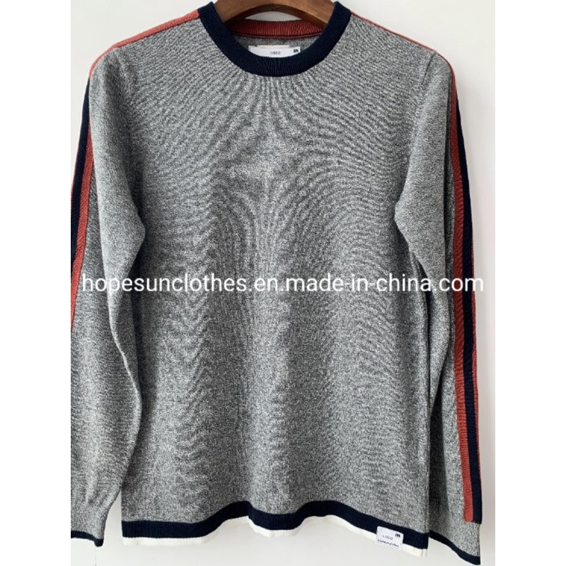 Wholesaler Manufacturer Men Heather Yarn Striped Pullover T-Shirt Sweatshirt Knitwear Sweater – Jumper and Sudaderas price|S