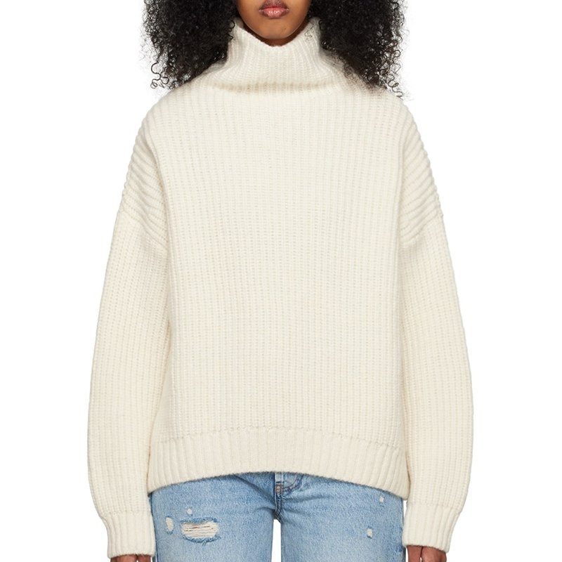 Winter Warm Ladies Pullover Sweater Solid Color High Quality Ladies Turtleneck Sweater – Customized Factory Sweaters and Winter Warm Sweater price|S, S/M/L/Customized Size