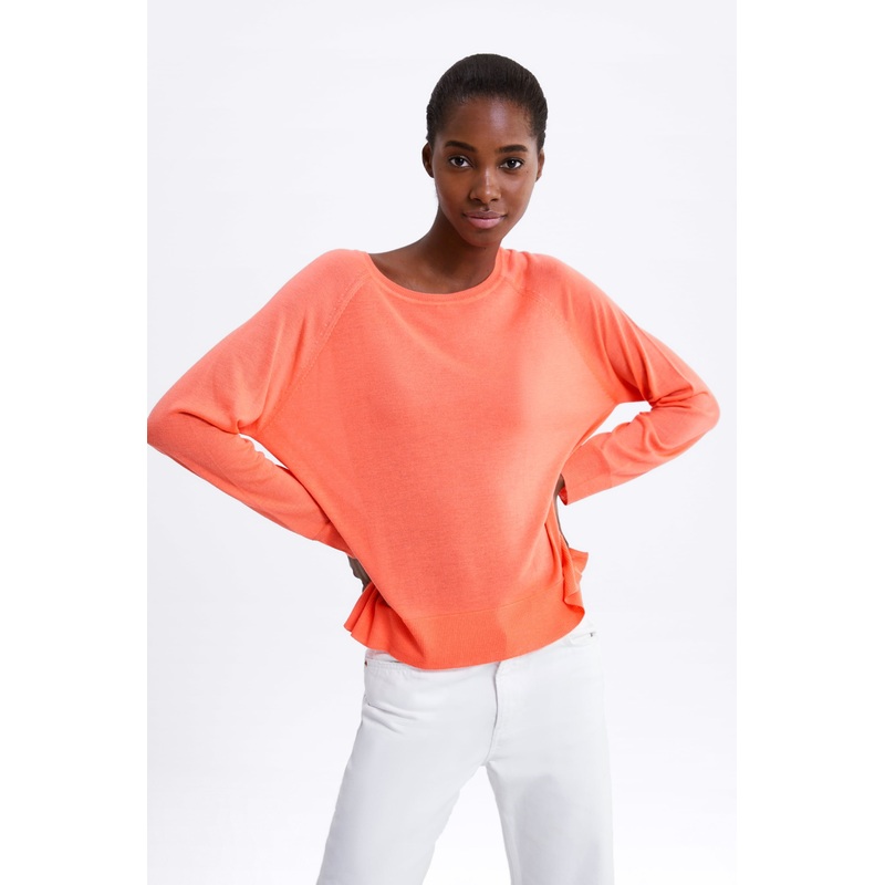 Women OEM Round Neck Long Sleeve Sweater Fashion Clothes (19-329) – Women Clothes and Sweater price|S
