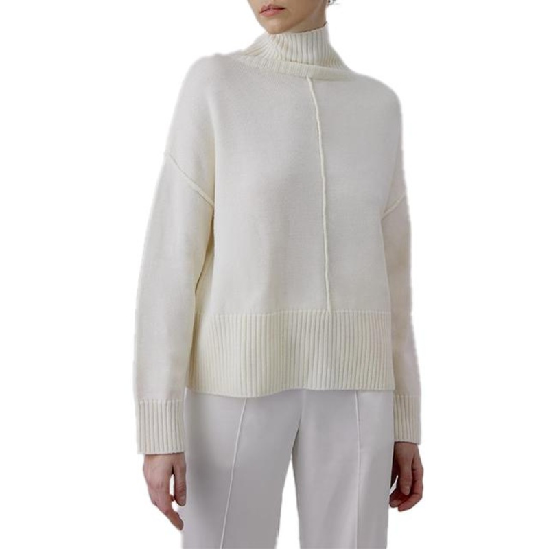 Autumn Casual Turtleneck Tops for Women Solid Color Long Sleeve Knit Sweater for Women Pullover – Ladies Sweater and Striped Sweater price|S, S/M/L/Customized Size