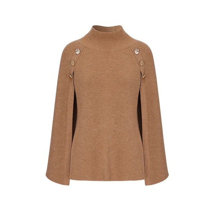 Cashmere Knitwear Manufacturers Custom New Design Turtleneck Cloak Sweater Knit Womens Sweater Jumper – Turtleneck Sweater and Pullover price|S