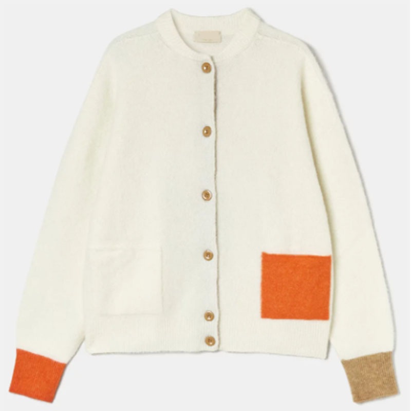 Design Women Cardigan Sweater Crew Neck Knitting Apparel with Pocket – Sweater and Cardigan price|S