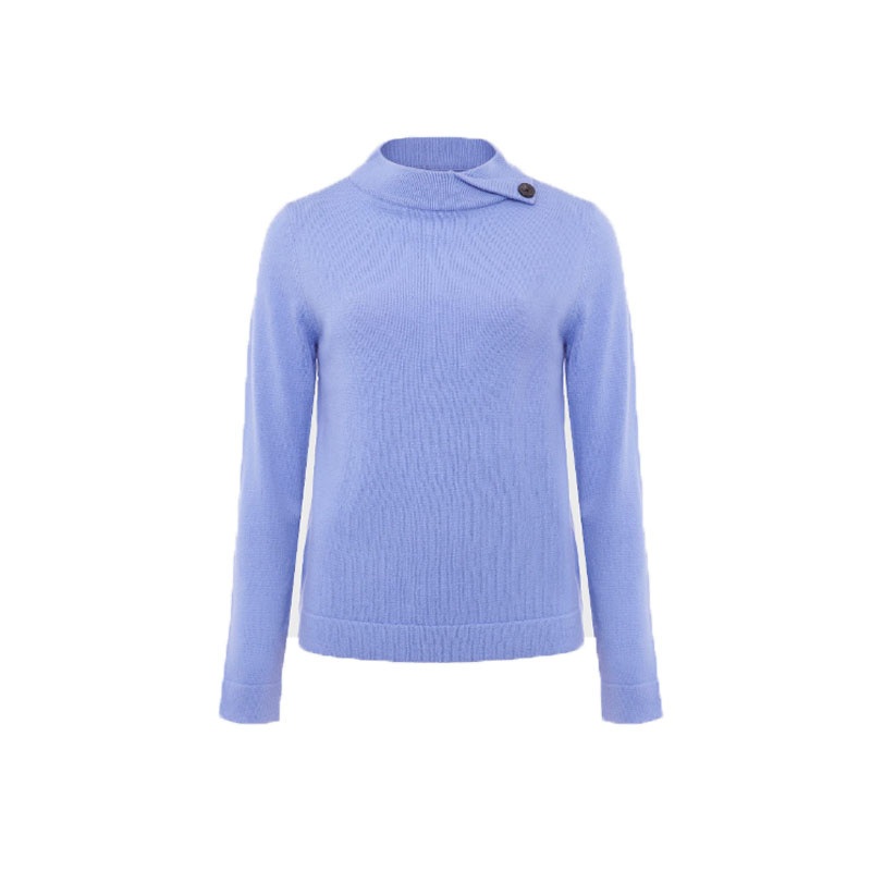 Designer Overlapped Collar Wool Pullover Knitted Sweater Long Sleeve Women Clothing – Sweater and Clothing price|S