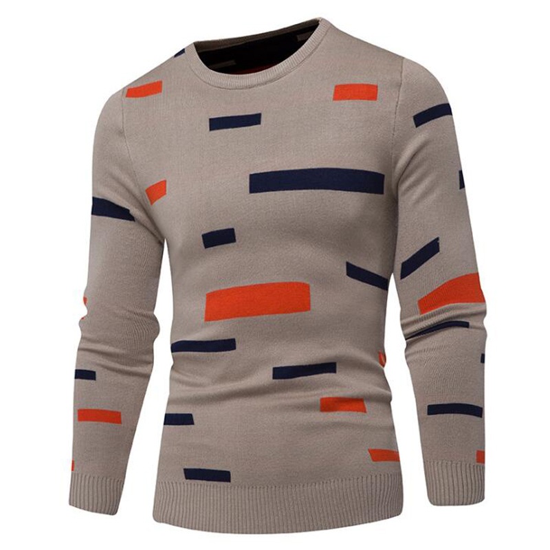 Fall Winter Men Geometric Print Casual Knitted Jumper Pullover Sweater – Autumn Winter Sweater Top and Sweater Pullover price|S, M, L, XL, 2XL, 3XL