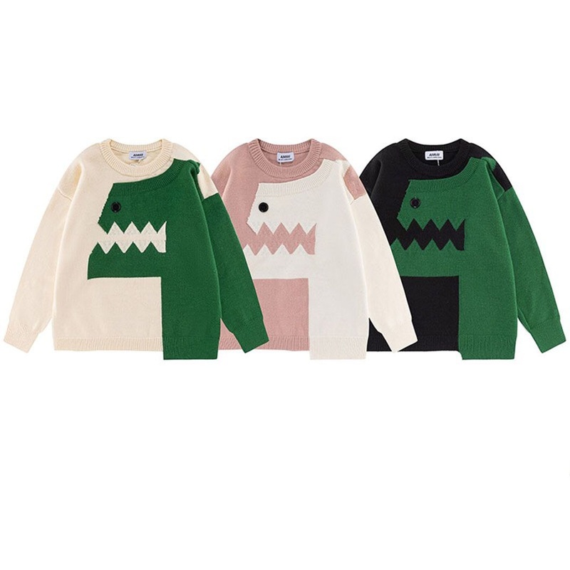 fashion Intarsia Wool Sweater Crew Neck Patterned Pullover Men Knitted Clothing – Sweater and Men Sweater price|S