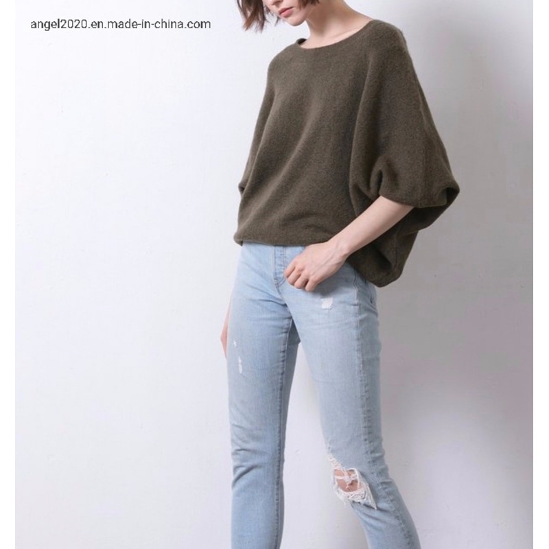 Fashion Ladies Knitted Pullover in Two Wearing Way with Wool Sweaters – Clothes and Fashion price|S