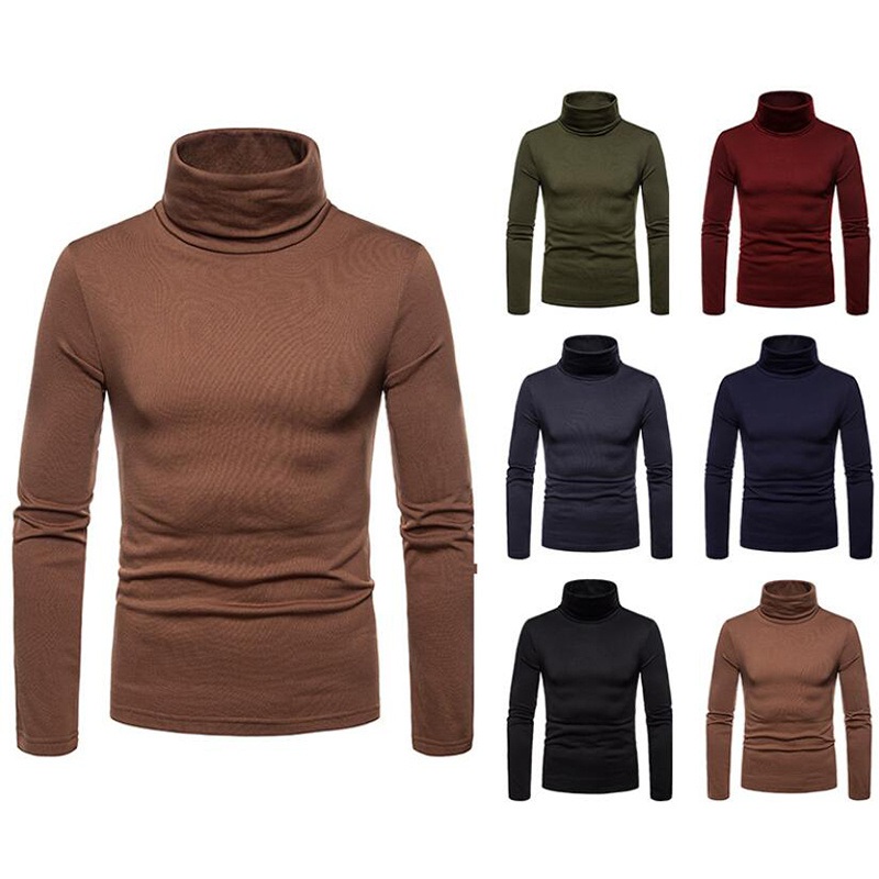 Korean Style Mens Slim Elastic Bottom Shirts Jumper Turtleneck Sweater – Autumn Winter Sweater Top and Sweater Pullover price|S, S, M, L, XL2XL