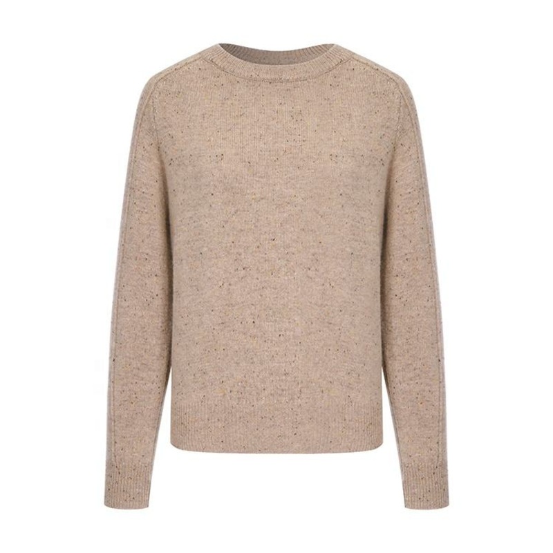 OEM Custom Fall Winter Khaki Wool Casual Round Neck Oversized Knitwear Knitting Sweater Wholesale Designer Women Clothing – Knitwear and Knitted Sweater Knitwear price|S, Customized