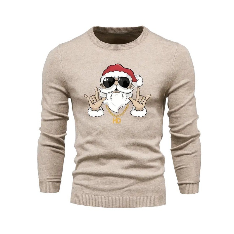 Party Custom Fashion Sweater Chain Printed Pullover Winter Fame Christmas Sweater – Personalized Xmas Jumper and Customized Christmas Sweatshirt price|S/M/L/Customized Size