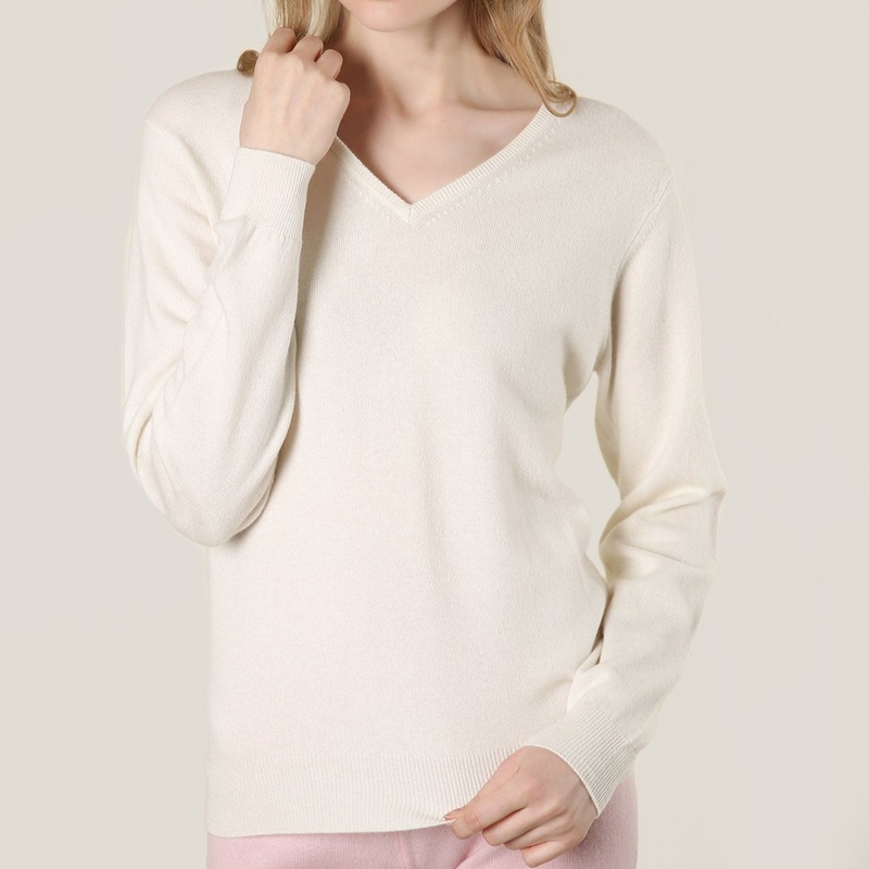White Cashmere V Neck Pullover – Cashmere Pullover and Women Sweater price