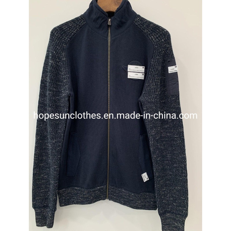 Wholesaler Manufacturer Men High Stand Collar Zipper Cardigan Jacket – Jumper and Sudaderas price|S
