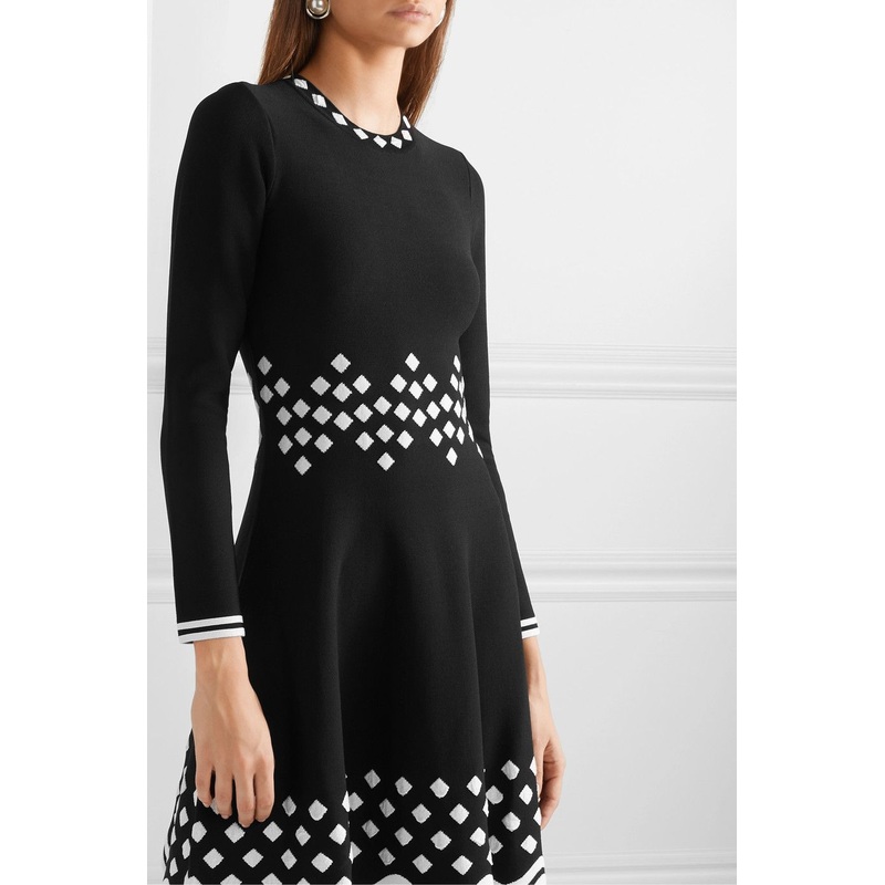 Womens Elegant Jacquard Knitted Sweater Dress – Dress and Clothes price|S
