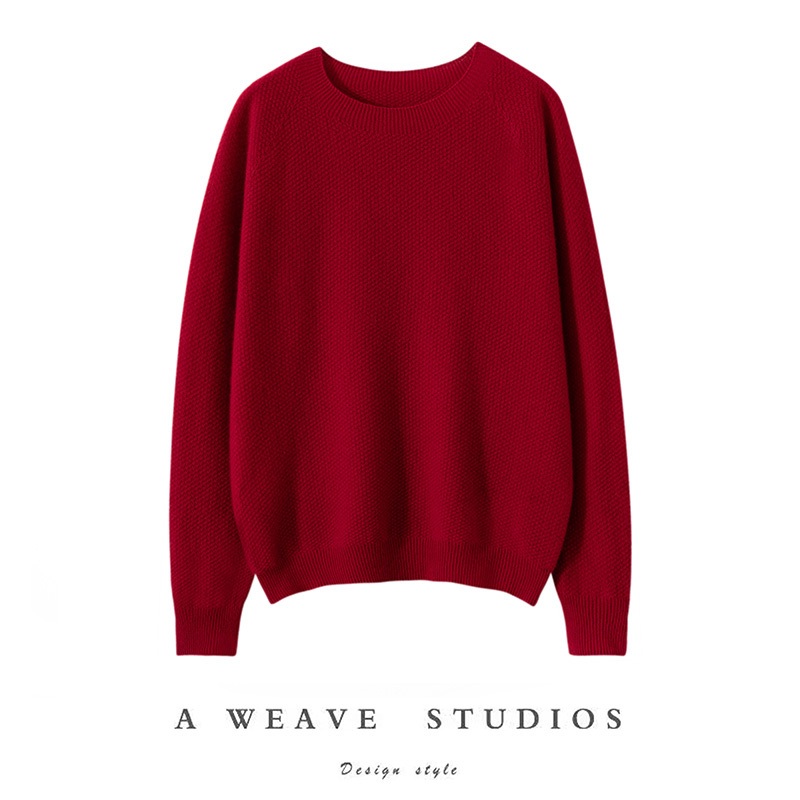 Autumn Winter Loose Top Womens Casual Sweater 100% Cashmere Customizable Clothing – White and Black price|S-XXXL,Customizable