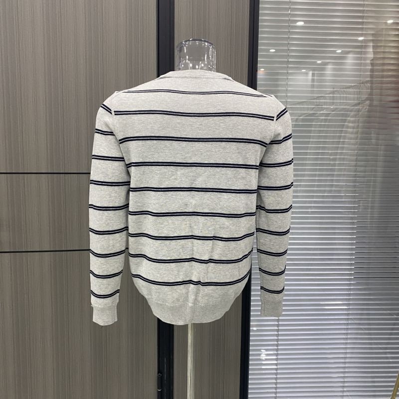 Basic Versatile Mens Custom Sweater Mens Pullover Jumper Fashion Knit Long Sleeve Casual Classic Stripe Mens Pullover Sweater – Striped Sweater and Customized Factory Sweaters price|S, S/M/L/Customized Size