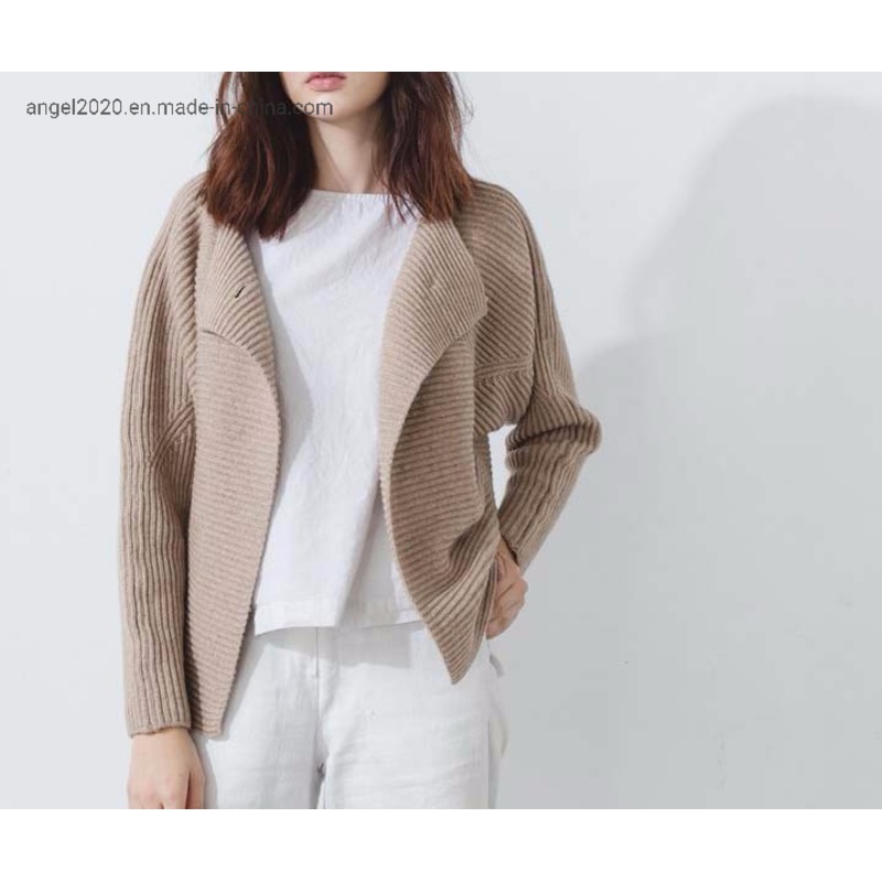 Clothing Ladies Knitted Cardigan with Rayon Nylon Mix Model Sweaters – Clothes and Fashion price|S