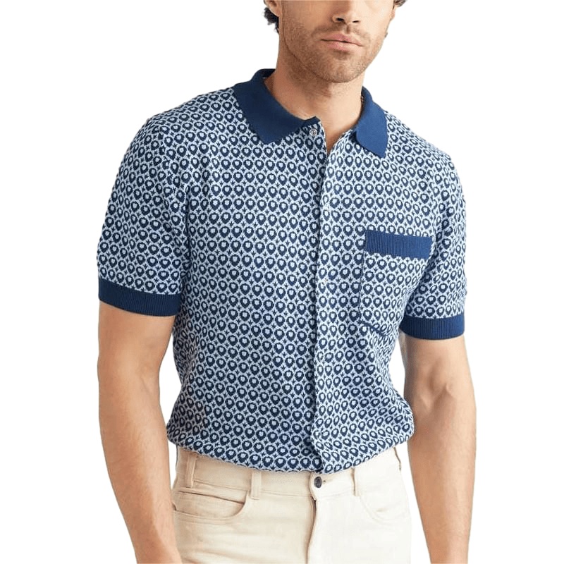 Custom High Quality Mens Knit T-Shirt Summer Jacquard Short-Sleeved Knit Mens Thin Pullovers – Men Sweater and Custom Mens Polo Shirts price|S, S/M/L/Customized Size