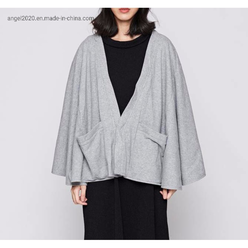 Fashion Ladies Knitted V Neck Poncho with Wool Sweaters – Clothes and Fashion price|S