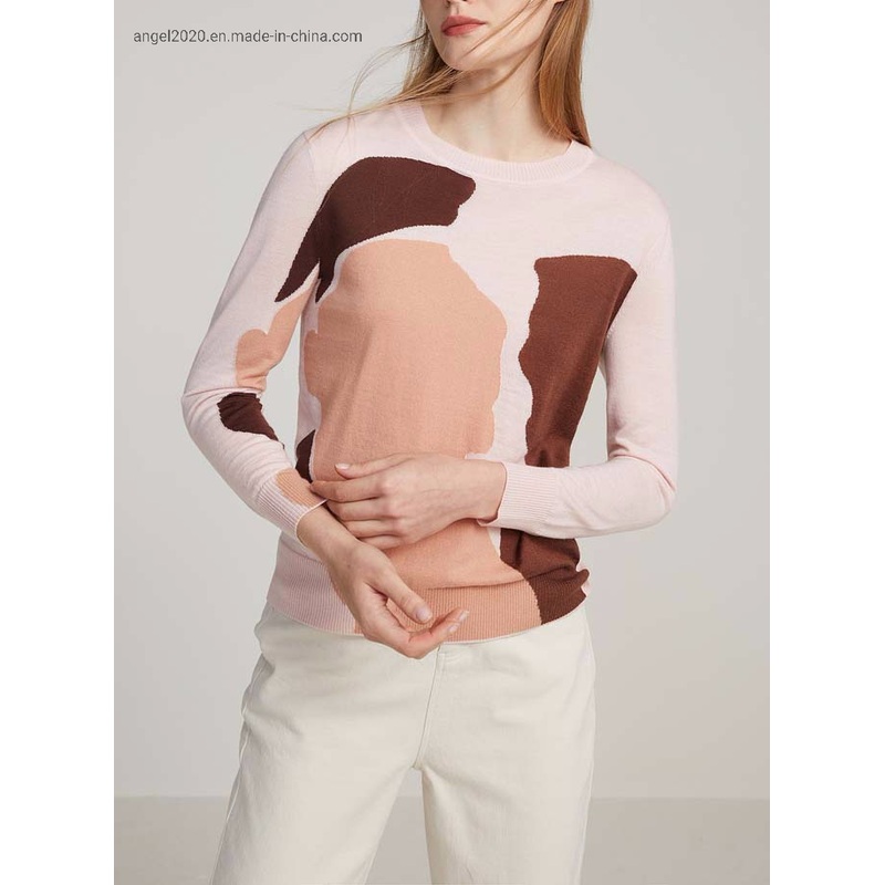 Knitting Wear Ladies Knitted Pullover with Cashmere Wool Jacquard Sweaters – Clothes and Fashion price|S