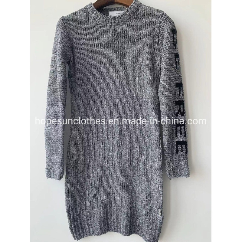 OEM Manufacturer Girl Multicolor Letter Jacquard Long Length Pullover Knitwear Sweaters – Sweater Jumper and Sudaderas price|S