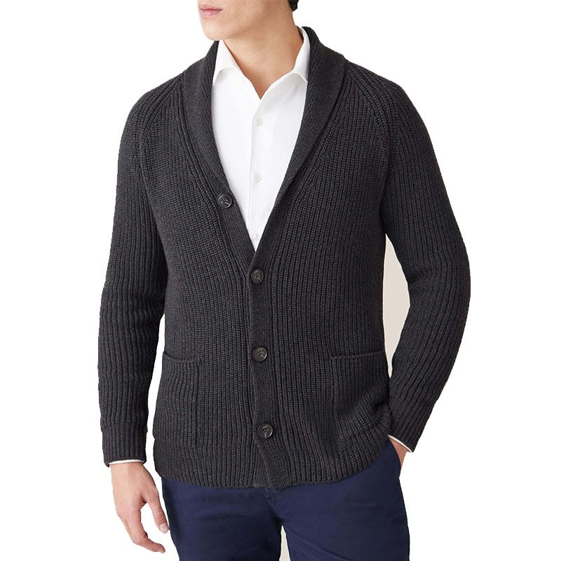 Single-Breasted Lapel Men Slim Fit Solid Color Sweatshirt Men Tops Coats Men Sweater Cardigan – Customized Factory Sweaters and Mens Slim Fit Sweater price|S/M/L/Customized Size