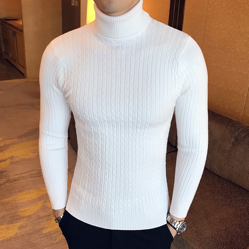 Winter Thermal Warm Fashion Wholesale Clothes High Quality Men Pullover Turtleneck Knitted Sweater – Sweater and Sweatshirts price|S