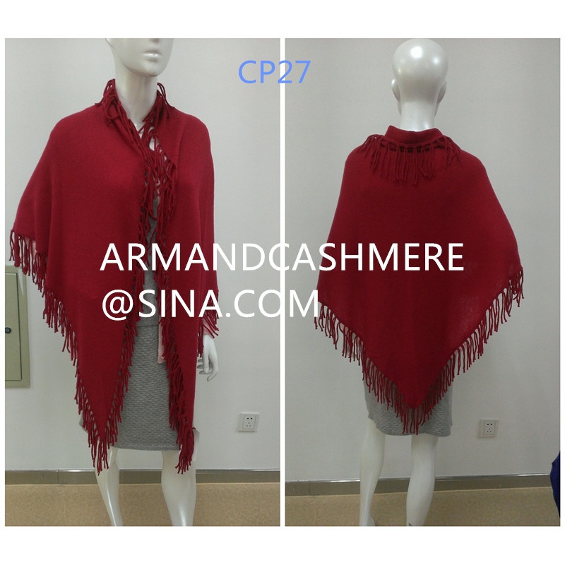 Womens Triangle 100% Cashmere Poncho with Fringes (CP27) – Cashmere Poncho and Cashmere price