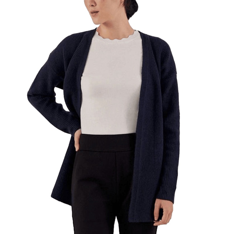 Custom Womens Bathrobe Knit Solid Color Jacket Knit V-Neck Cardigan Tie Sweater – Customized Ladies Sweaters and Factory Made Womens Jumpers price|S, S/M/L/Customized Size