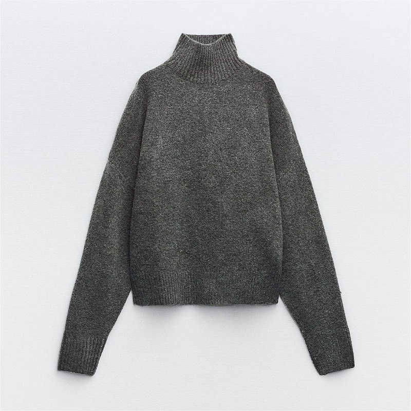 Factory Customized Ladies Knitted Tops Logo Winter Pullover for Women Turtleneck Sweater – Ladies Sweater Pattern and OEM Womens Sweater price|S/M/L/Customized Size