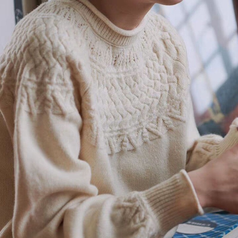 Fashion Designer Cotton Knitted Sweater Long Sleeve Roll Neck Women Pullover – Women Clothing and Knitwear price|S