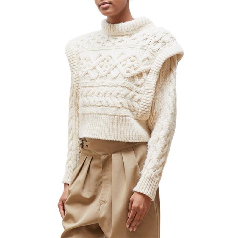 Knit Tops Winter Thickened Jacquard Turtleneck Sweater for Women – Ladies Sweater and Striped Sweater price|S, S/M/L/Customized Size