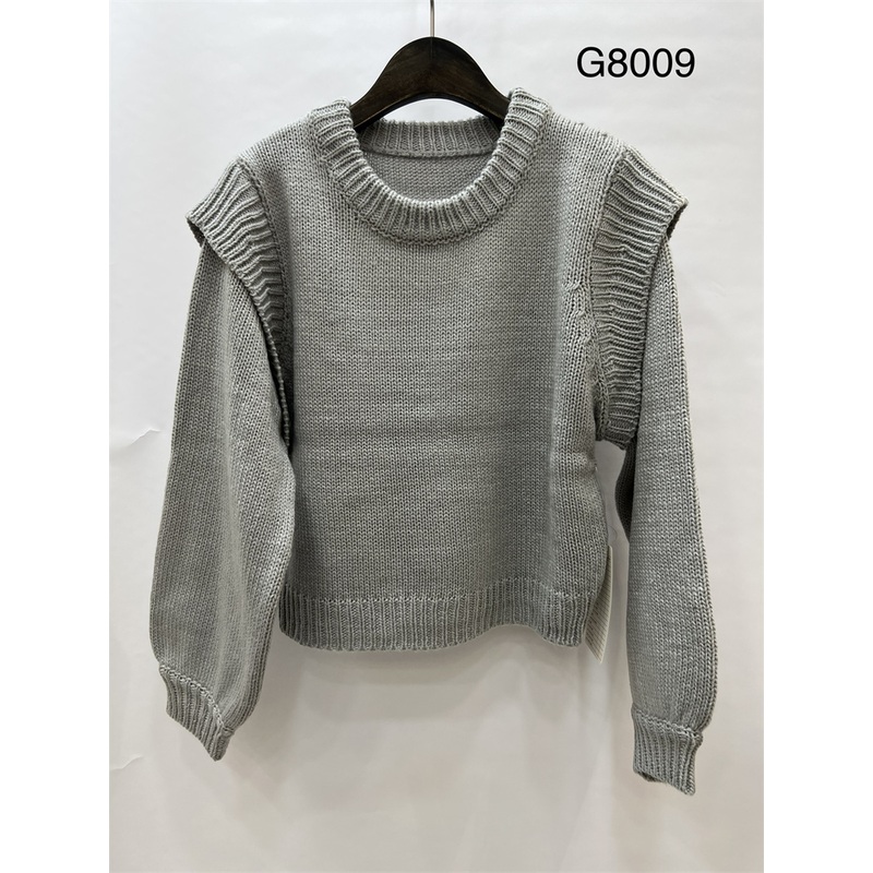 Korean False Two-Piece Set Slim Pullover Women Basic Tops Casual Soft Knitted Sweater – Sweater Top and Sweater price|S