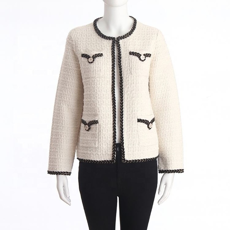 Ladies Long Sleeve Beige Womens Luxury Party Knitwear Sweater Cardigan Casual Clothes – Beige Cardigan and Beige Sweater price|S, Customized